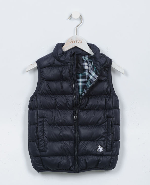 Picture of BK030 SLEEVLESS PUFFED JACKET 3-7/8 YEARS NAVY